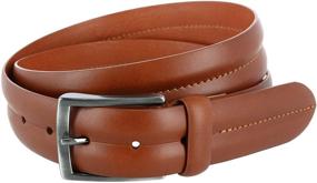 img 2 attached to Trafalgar Italian Leather Men's Accessories and Belts with Center Stitching