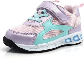 img 4 attached to Loughsin Toddler Breathable Flashing Sneakers for Boys - Shoes in Sneakers