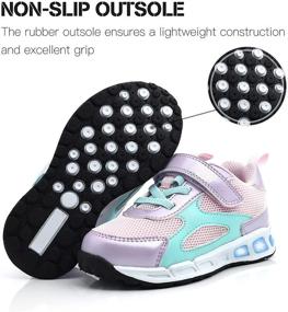 img 2 attached to Loughsin Toddler Breathable Flashing Sneakers for Boys - Shoes in Sneakers