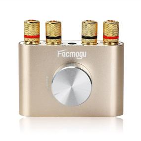 img 3 attached to 🎵 F900 Mini Bluetooth Power Amplifier - Wireless Audio Receiver with 12V 5A DC Adapter, 2.0 Channel 50WX2 Stereo Hi-Fi Digital Amp - AUX/USB/Bluetooth Input (Gold)