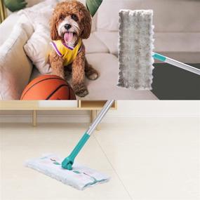 img 1 attached to 🧹 HOOVISH Small Flat Mop Kit: Ultimate Cleaning Starter with 13 Refills - Ideal for Wood, Walls, Vinyl & Kitchen Floors!