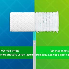 img 3 attached to 🧹 HOOVISH Small Flat Mop Kit: Ultimate Cleaning Starter with 13 Refills - Ideal for Wood, Walls, Vinyl & Kitchen Floors!