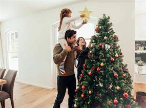 img 1 attached to 🌟 Brilliantly Illuminated: NIGHT-GRING LED Lighted Star Tree Topper for Christmas Tree Decorations in Golden
