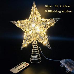 img 3 attached to 🌟 Brilliantly Illuminated: NIGHT-GRING LED Lighted Star Tree Topper for Christmas Tree Decorations in Golden