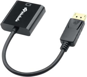 img 3 attached to 🔌 Адаптер DisplayPort к VGA с конвертером 1080P для расширенного рабочего стола и отображения зеркала - мужской на женский, AMD Eyefinity, позолоченный кабель для Mac, PC, HDTV.