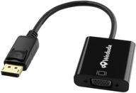 🔌 адаптер displayport к vga с конвертером 1080p для расширенного рабочего стола и отображения зеркала - мужской на женский, amd eyefinity, позолоченный кабель для mac, pc, hdtv. логотип