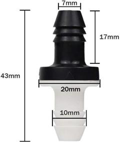 img 4 attached to Высококачественный 4 шт. 10 мм 3/8 дюйма Инлайн ABS Однопроходный клапан обратного клапана - идеально подходит для топлива, газа, жидкости и воздуха