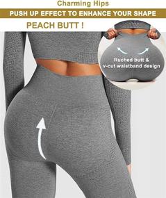 img 3 attached to Ultimate Oudisen Seamless Workout Leggings: High 💪 Waist, Tummy Control & Butt Lift Compression for Women