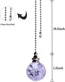 img 3 attached to 💜 Purple Crystal Ceiling Fan Pull Chain Extension – 21 Inches Beaded Ball Fan Pull Chain Ornaments, 2Pack