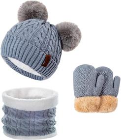 img 4 attached to Winter Gloves Toddler Thermal Childrens Girls' Accessories: Keeping Little Hands Warm in Style!