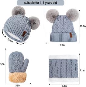 img 3 attached to Winter Gloves Toddler Thermal Childrens Girls' Accessories: Keeping Little Hands Warm in Style!