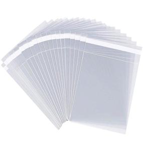 img 4 attached to 🍬 LEOSINDA 100pcs 5 X 7" Clear Resealable Cellophane Bags - Perfect for Treats, Cookies, and Candies! Self-Sealing Adhesive Gift Wrap for Small Business Packaging