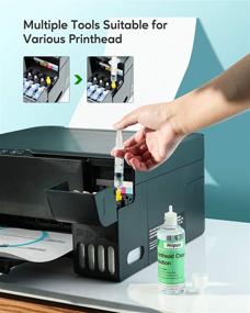 img 1 attached to Universal Printhead Cleaning Kit for HP Canon Brother Inkjet Printers - Compatible with 8600 8610 ET-2650 WF-2650 WF-2750 WF-7710 WF-7720, etc. - High-Efficiency Premium Syringe, 100ML