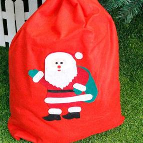 img 1 attached to 🎅 BESPORTBLE XLarge Christmas Santa Bag Sack - Non-Woven Drawstring Gift Bag for Candy, Jewelry, and Xmas Storage