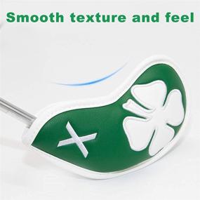 img 1 attached to 🍀 Golf Iron Covers Headcovers: 4 Leaf Clover Synthetic Leather Club Head Cover Pack of 10 for Oversized Standard & Small Size Irons