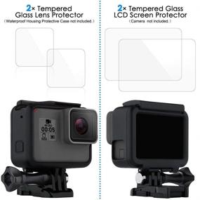 img 1 attached to 📷 2-Pack Windslayer Windshield Housing Case for GoPro Hero 5 6 (2018) Camera - Enhances Audio Recording & Protects Lens Screen with Foam Wind Noise Reduction Cover - ZLMC