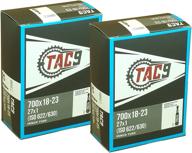 🚲 tac 9 tube for bicycles - 700c x 18-23, presta valve, 32, 48, 60 or 80mm length - choose valve size and money-saving option in 1 pack or 2 pack логотип