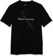 👕 black men's clothing and t-shirts & tanks by armani exchange with tonal contrast logo