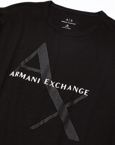img 2 attached to 👕 Black Men's Clothing and T-Shirts & Tanks by Armani Exchange with Tonal Contrast