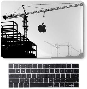 img 4 attached to Building Crane Design: 13 Inch MacBook Pro Case (2020-2017) A2289 A2251 A1989 A1706 A1708 A2159 - Hard Case Shell & Keyboard Cover