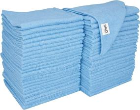 img 4 attached to 🧽 S&amp;T INC. Microfiber Cleaning Cloths: Reusable, Lint-Free Towels (50 Pack, Light Blue) for Home, Kitchen, and Auto - 11.5" x 11.5