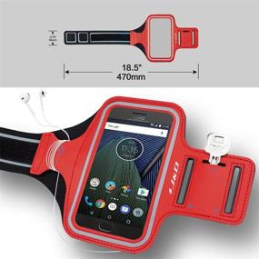 img 3 attached to J&D Armband for Motorola Moto G5 Plus - Sports Armband with Key Holder Slot, Perfect for Running (5.2 inch), Blue