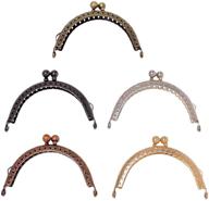 🔐 ronrons set of 5 metal purse frame kiss clasp lock for diy coin bag handle sewing craft – 3.3"/8.5cm: high-quality metal locks for hassle-free crafting logo