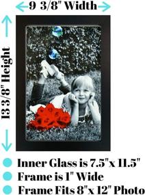 img 3 attached to 🖼️ Tasse Verre 8x12 Picture Frames (2-Pack) - High Definition Glass Front Cover - Displays 8x12 Picture Frame- Vertical or Horizontal - Ready to Hang - 8x12 Frame Poster