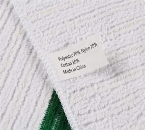 img 2 attached to 🧼 UTowels Premium 24-Pack White/Green Stripe Bar Mop Microfiber Towels - Ideal for Home, Kitchen, and Restaurant Cleaning (14inx18in)
