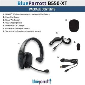 img 2 attached to 🎧 Улучшенный беспроводной гарнитур BlueParrott B550-XT с голосовым управлением и шумоподавлением (включает автомобильное зарядное устройство Micro USB)