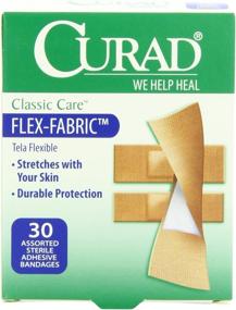 img 2 attached to 🩹 Curad Flex-Fabric Bandages, Various Sizes, Pack of 30