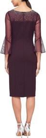 img 3 attached to Alex Evenings Illusion Neckline Regular Women's Clothing and Dresses