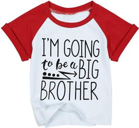 img 4 attached to Short Sleeve Baby Boys Big Brother T-Shirt: Sibling Shirt for New Siblings