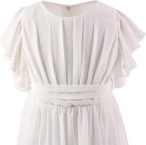 img 2 attached to 👗 Chiffon Flutter Sleeves Dresses for Girls - Carat Clothing and Dresses