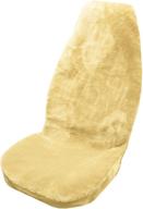 🐑 ultimate comfort: masque 63813 tan sheepskin seat cover - the perfect addition for your car! logo