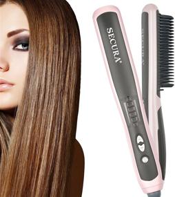 img 4 attached to 🔥 Secura Hair Straightener Comb: PTC Ceramic Heating with 6-level Temperature Control for Effortless Hair Straightening