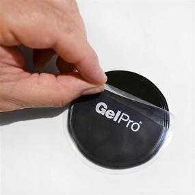 img 2 attached to 🔳 GelPro GellyGripper 3" Клейкий антискользящий пэд против скольжения для коврика под столом/коврика для стоячего стола - Приклеивается к плитке/деревянным полам или панели автомобиля, диаметр 3 дюйма, черный.