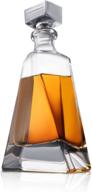 🥃 lead-free whiskey decanter: atlas non-lead glass container logo