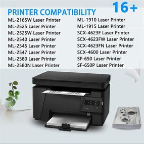 img 3 attached to 🖨️ SuperInk Compatible Toner Cartridge Replacement for Samsung MLT-D105L 105L MLTD105L - Use with Samsung ML-2525, ML-2525W, ML-2545, ML-1915, SCX-4623F, SCX-4623FN, SF-650 Printer (Black, 2 Pack)