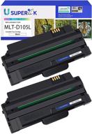 🖨️ superink compatible toner cartridge replacement for samsung mlt-d105l 105l mltd105l - use with samsung ml-2525, ml-2525w, ml-2545, ml-1915, scx-4623f, scx-4623fn, sf-650 printer (black, 2 pack) logo