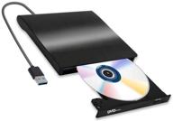 внешний портативный привод cd/dvd usb 3.0 для ноутбука - узкий привод для чтения и записи cd/dvd высокой скорости, профессиональный стационарный. логотип