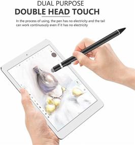 img 2 attached to ✏️ Jet Black Stylus Digital Pen for Touch Screens - Precise Drawing & Writing for iPhone, iPad, and Tablets