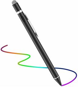 img 4 attached to ✏️ Jet Black Stylus Digital Pen for Touch Screens - Precise Drawing & Writing for iPhone, iPad, and Tablets