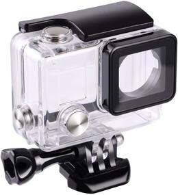 img 4 attached to 📷 Waterproof Case for GoPro Hero 4, Hero 3+, Hero3 - Protective Housing for Underwater Use up to 147ft (45m) by Suptig