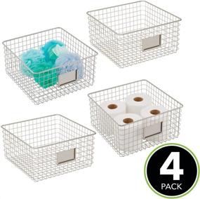 img 3 attached to MDesign Farmhouse Bathroom Organizer Storage