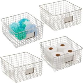 img 4 attached to MDesign Farmhouse Bathroom Organizer Storage