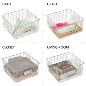 img 1 attached to MDesign Farmhouse Bathroom Organizer Storage