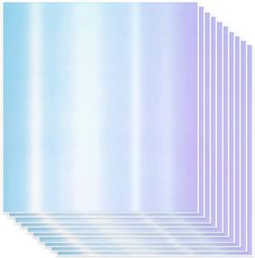 img 4 attached to Opal Holographic Vinyl Permanent Sheets (10pk, 12x11in) for Cricut and Oracal 651 - Iridescent, Reflective Rainbow Metallic Foil Effect Bundle - Perfect for Outdoor DIY Stickers