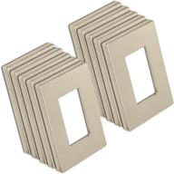 🔌 [10 pack] bestten signature collection champagne gold screwless wall plate, 1 gang decorative outlet cover, h4.69&#34; x w2.91&#34;, for light switch, dimmer, receptacle, ul listed logo