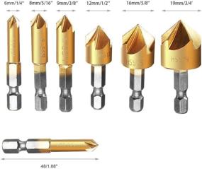 img 2 attached to Эффективная и универсальная отвертка-зенковка Baban угол 6 мм-19 мм от Moworve.